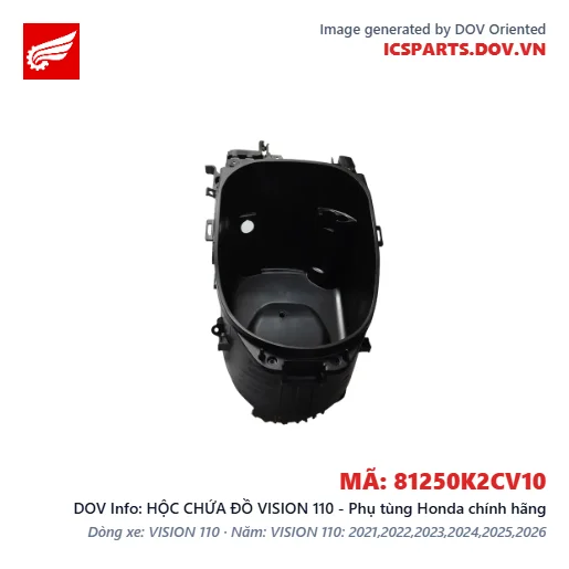 HỘC CHỨA ĐỒ VISION 110 - Phụ tùng Honda chính hãng
