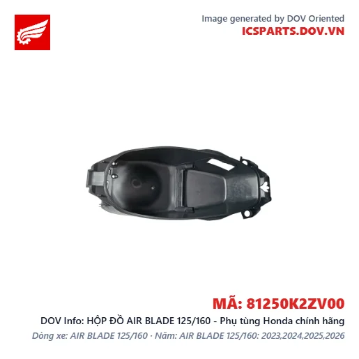 HỘP ĐỒ AIR BLADE 125/160 - Phụ tùng Honda chính hãng