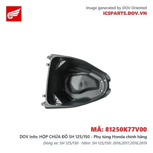 HỘP CHỨA ĐỒ SH 125/150 - Phụ tùng Honda chính hãng