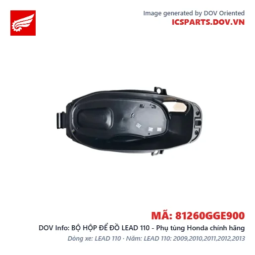 BỘ HỘP ĐỂ ĐỒ LEAD 110 - Phụ tùng Honda chính hãng