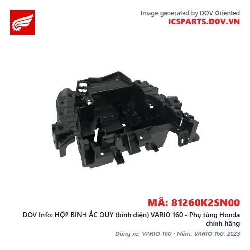 HỘP BÌNH ẮC QUY (bình điện) VARIO 160 - Phụ tùng Honda chính hãng