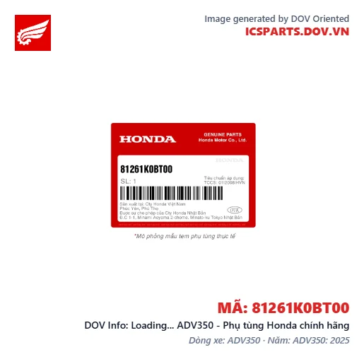 Loading... ADV350 - Phụ tùng Honda chính hãng