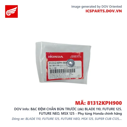 BẠC ĐỆM CHẮN BÙN TRƯỚC (dè) BLADE 110, FUTURE 125, FUTURE NEO, MSX 125 - Phụ tùng Honda chính hãng