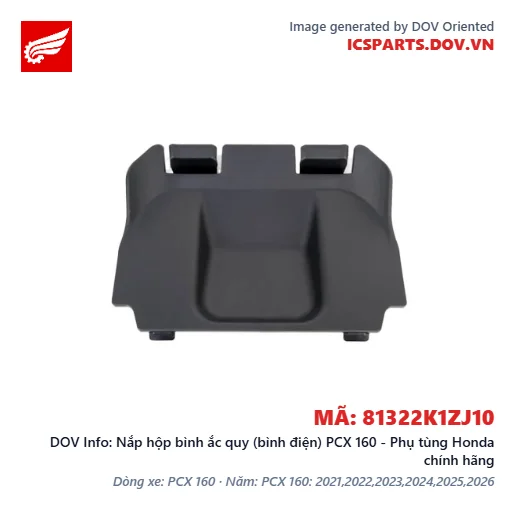 Nắp hộp bình ắc quy (bình điện) PCX 160 - Phụ tùng Honda chính hãng