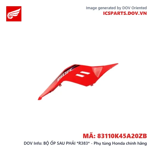 BỘ ỐP SAU PHẢI *R383* - Phụ tùng Honda chính hãng