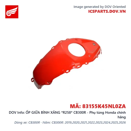 ỐP GIỮA BÌNH XĂNG *R258* CB300R - Phụ tùng Honda chính hãng
