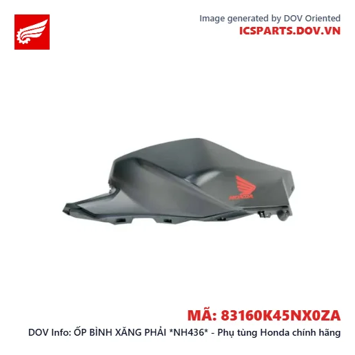 ỐP BÌNH XĂNG PHẢI *NH436* - Phụ tùng Honda chính hãng