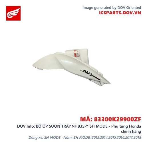 BỘ ỐP SƯỜN TRÁI*NHB35P* SH MODE - Phụ tùng Honda chính hãng