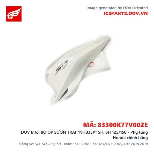 BỘ ỐP SƯỜN TRÁI *NHB35P* SH, SH 125/150 - Phụ tùng Honda chính hãng