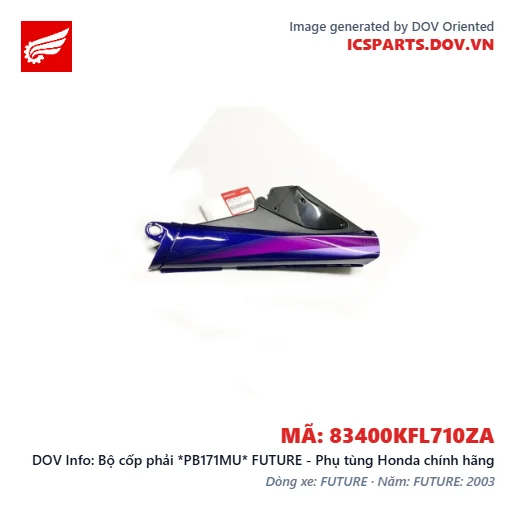 Bộ cốp phải *PB171MU* FUTURE - Phụ tùng Honda chính hãng