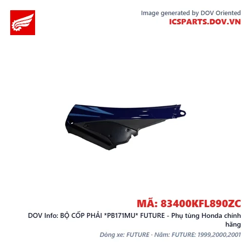 BỘ CỐP PHẢI *PB171MU* FUTURE - Phụ tùng Honda chính hãng