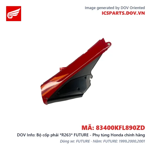 Bộ cốp phải *R263* FUTURE - Phụ tùng Honda chính hãng