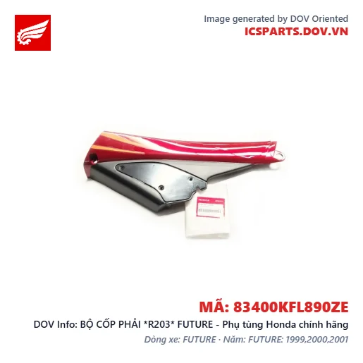 BỘ CỐP PHẢI *R203* FUTURE - Phụ tùng Honda chính hãng