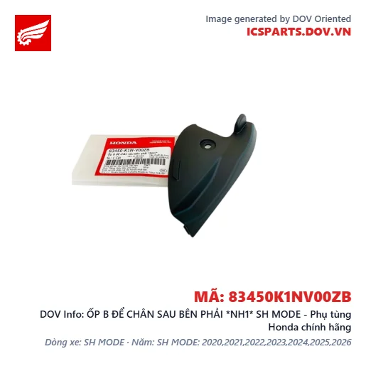 ỐP B ĐỂ CHÂN SAU BÊN PHẢI *NH1* SH MODE - Phụ tùng Honda chính hãng