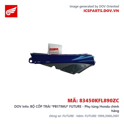 BỘ CỐP TRÁI *PB171MU* FUTURE - Phụ tùng Honda chính hãng