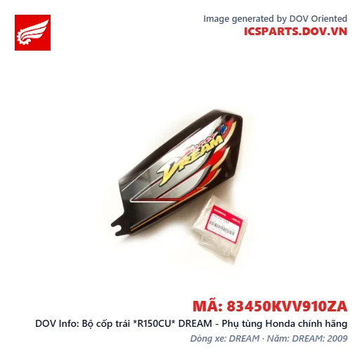 Bộ cốp trái *R150CU* DREAM - Phụ tùng Honda chính hãng