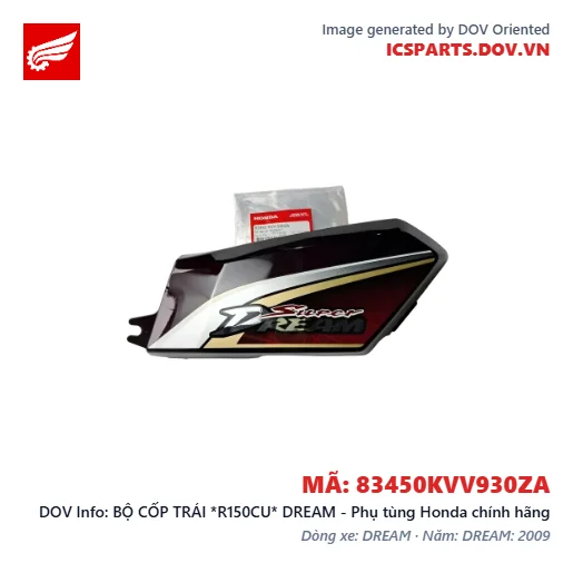 BỘ CỐP TRÁI *R150CU* DREAM - Phụ tùng Honda chính hãng