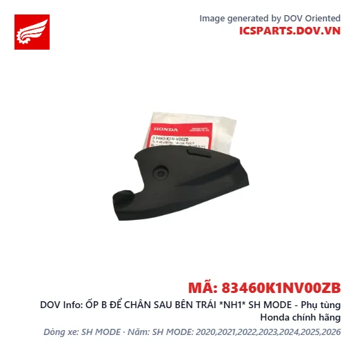 ỐP B ĐỂ CHÂN SAU BÊN TRÁI *NH1* SH MODE - Phụ tùng Honda chính hãng