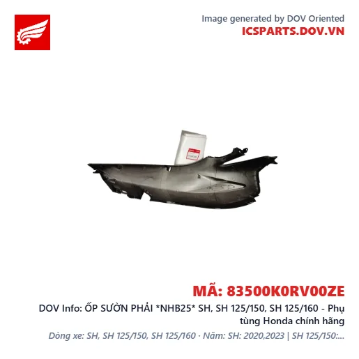 ỐP SƯỜN PHẢI *NHB25* SH, SH 125/150, SH 125/160 - Phụ tùng Honda chính hãng