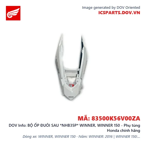 BỘ ỐP ĐUÔI SAU *NHB35P* WINNER, WINNER 150 - Phụ tùng Honda chính hãng