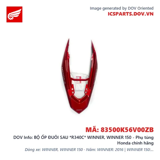 BỘ ỐP ĐUÔI SAU *R340C* WINNER, WINNER 150 - Phụ tùng Honda chính hãng