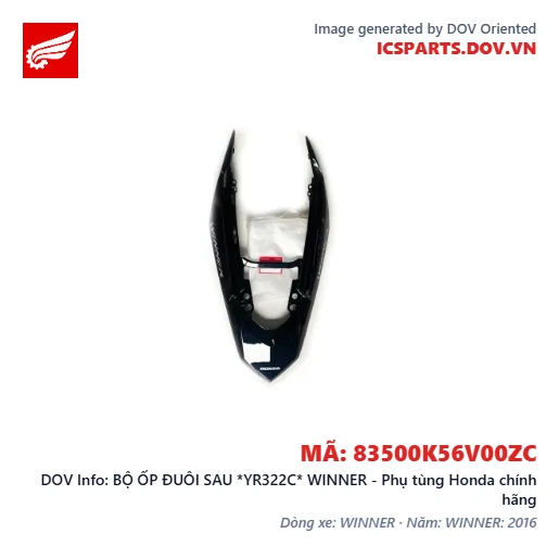 BỘ ỐP ĐUÔI SAU *YR322C* WINNER - Phụ tùng Honda chính hãng