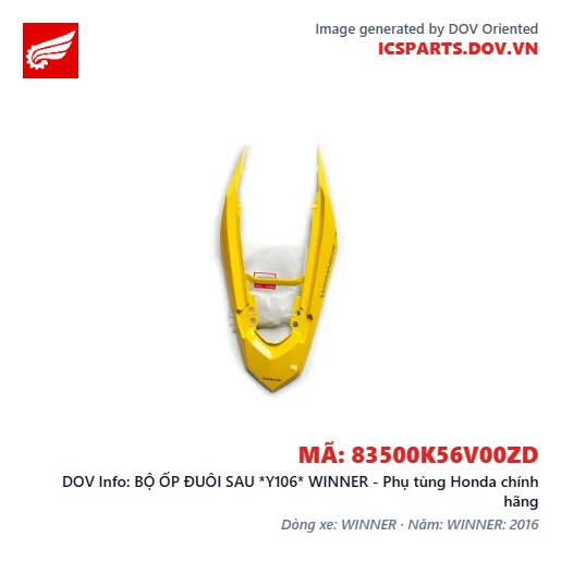 BỘ ỐP ĐUÔI SAU *Y106* WINNER - Phụ tùng Honda chính hãng