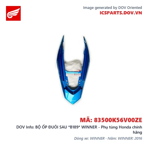 BỘ ỐP ĐUÔI SAU *B189* WINNER - Phụ tùng Honda chính hãng