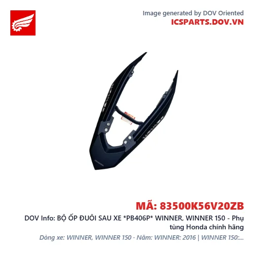 BỘ ỐP ĐUÔI SAU XE *PB406P* WINNER, WINNER 150 - Phụ tùng Honda chính hãng