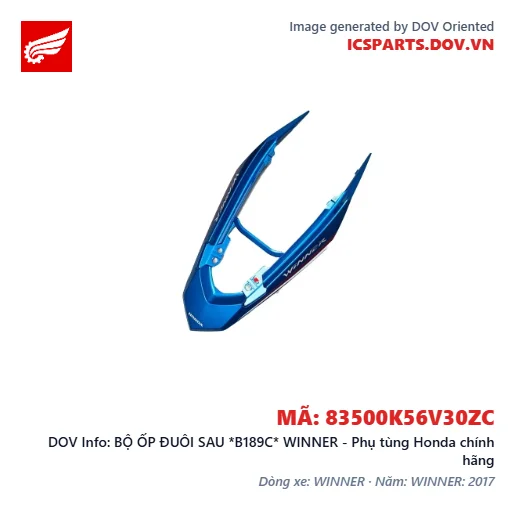 BỘ ỐP ĐUÔI SAU *B189C* WINNER - Phụ tùng Honda chính hãng