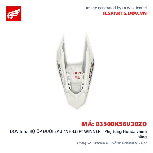 BỘ ỐP ĐUÔI SAU *NHB35P* WINNER - Phụ tùng Honda chính hãng