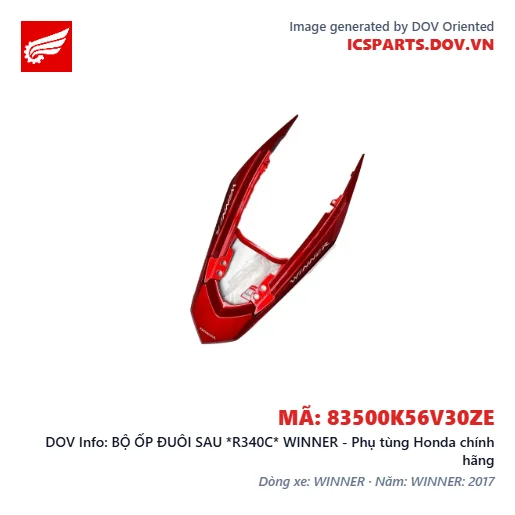 BỘ ỐP ĐUÔI SAU *R340C* WINNER - Phụ tùng Honda chính hãng