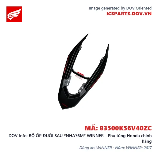 BỘ ỐP ĐUÔI SAU *NHA76M* WINNER - Phụ tùng Honda chính hãng