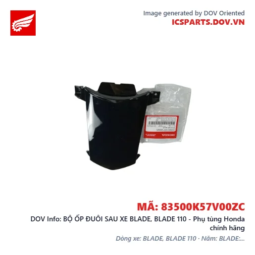 BỘ ỐP ĐUÔI SAU XE BLADE, BLADE 110 - Phụ tùng Honda chính hãng