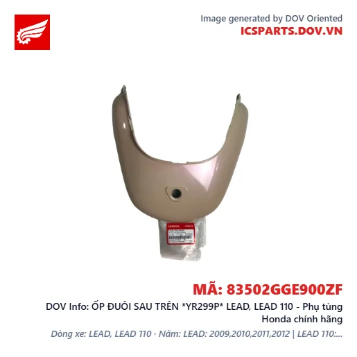 ỐP ĐUÔI SAU TRÊN *YR299P* LEAD, LEAD 110 - Phụ tùng Honda chính hãng