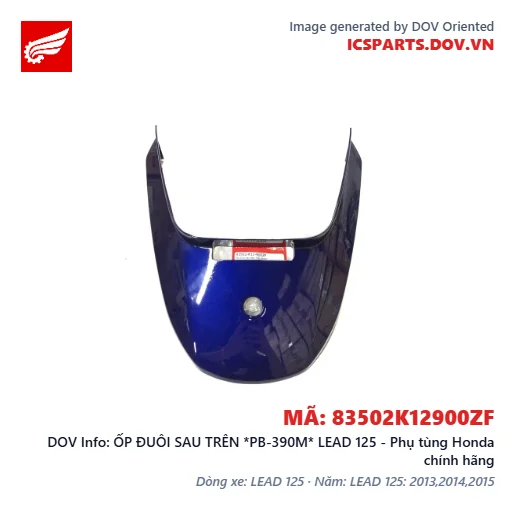 ỐP ĐUÔI SAU TRÊN *PB-390M* LEAD 125 - Phụ tùng Honda chính hãng