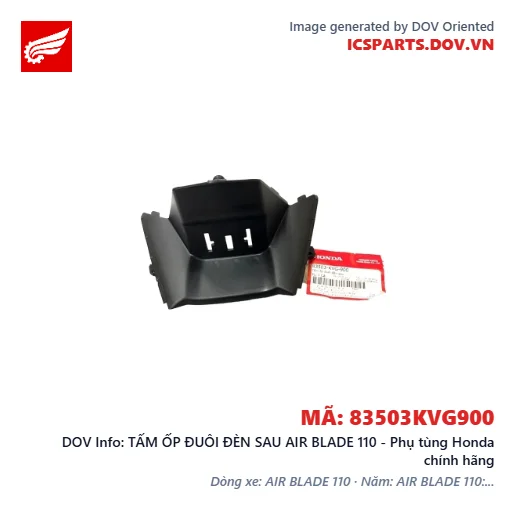 TẤM ỐP ĐUÔI ĐÈN SAU AIR BLADE 110 - Phụ tùng Honda chính hãng