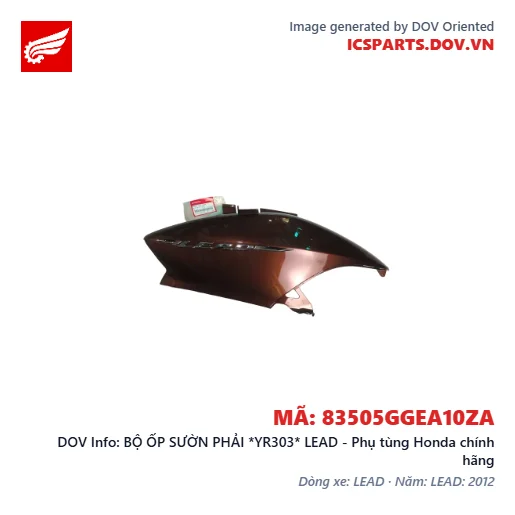 BỘ ỐP SƯỜN PHẢI *YR303* LEAD - Phụ tùng Honda chính hãng