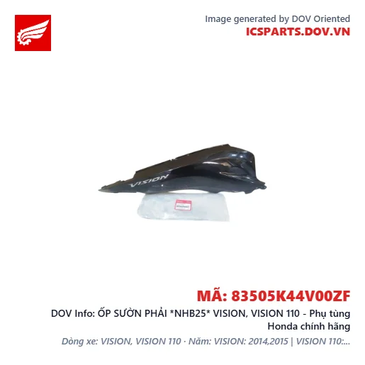 ỐP SƯỜN PHẢI *NHB25* VISION, VISION 110 - Phụ tùng Honda chính hãng