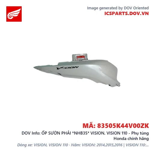 ỐP SƯỜN PHẢI *NHB35* VISION, VISION 110 - Phụ tùng Honda chính hãng