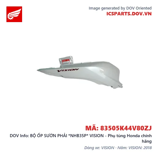 BỘ ỐP SƯỜN PHẢI *NHB35P* VISION - Phụ tùng Honda chính hãng