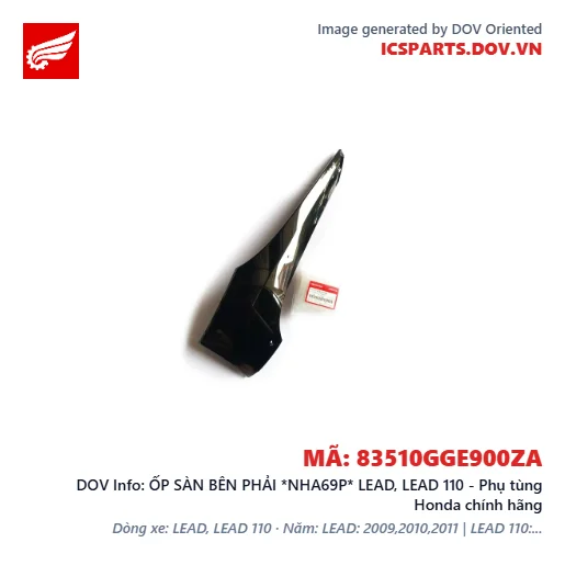 ỐP SÀN BÊN PHẢI *NHA69P* LEAD, LEAD 110 - Phụ tùng Honda chính hãng