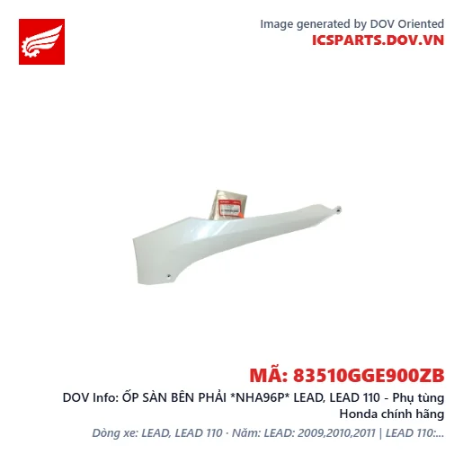 ỐP SÀN BÊN PHẢI *NHA96P* LEAD, LEAD 110 - Phụ tùng Honda chính hãng