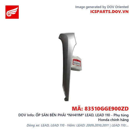 ỐP SÀN BÊN PHẢI *NH411M* LEAD, LEAD 110 - Phụ tùng Honda chính hãng