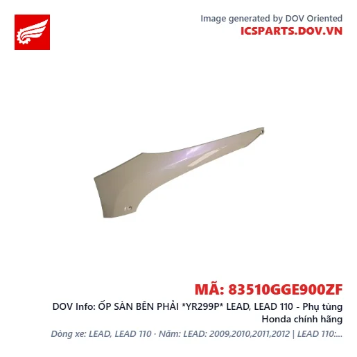 ỐP SÀN BÊN PHẢI *YR299P* LEAD, LEAD 110 - Phụ tùng Honda chính hãng