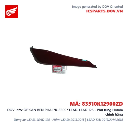 ỐP SÀN BÊN PHẢI *R-350C* LEAD, LEAD 125 - Phụ tùng Honda chính hãng