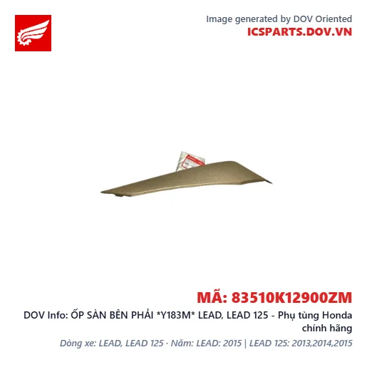 ỐP SÀN BÊN PHẢI *Y183M* LEAD, LEAD 125 - Phụ tùng Honda chính hãng