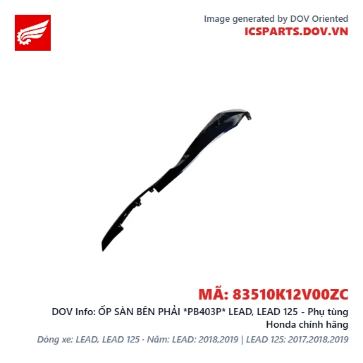 ỐP SÀN BÊN PHẢI *PB403P* LEAD, LEAD 125 - Phụ tùng Honda chính hãng