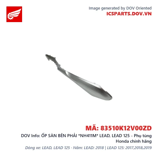 ỐP SÀN BÊN PHẢI *NH411M* LEAD, LEAD 125 - Phụ tùng Honda chính hãng
