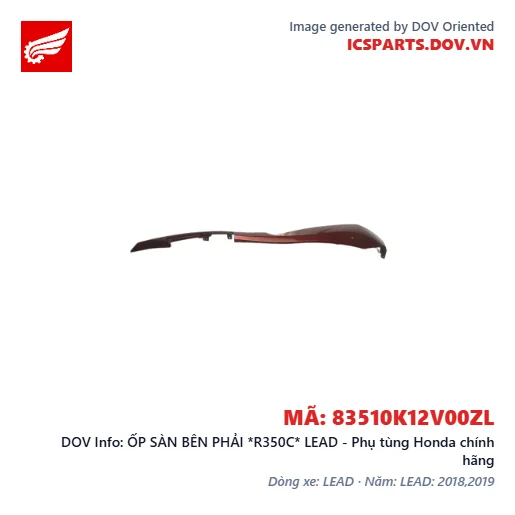 ỐP SÀN BÊN PHẢI *R350C* LEAD - Phụ tùng Honda chính hãng